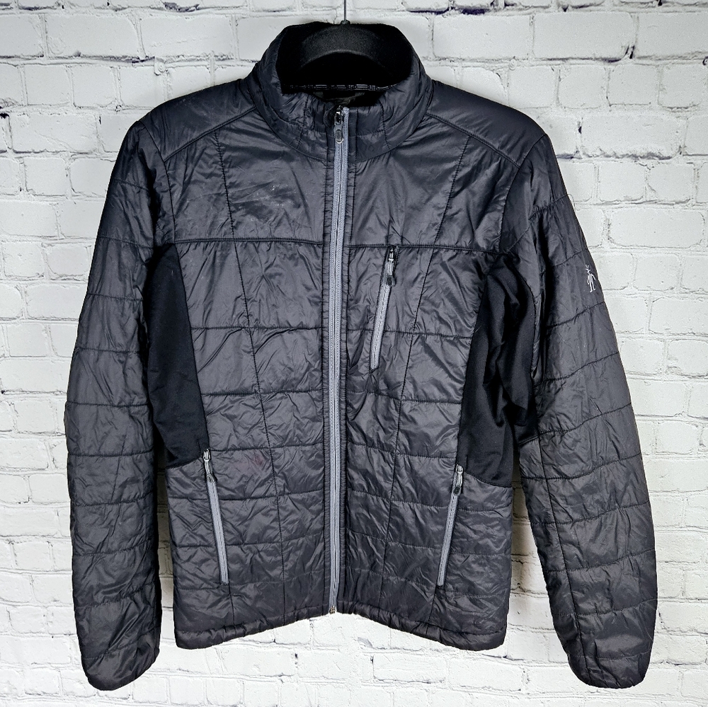 SMARTWOOL | merino wool blend quilted full zip jacket